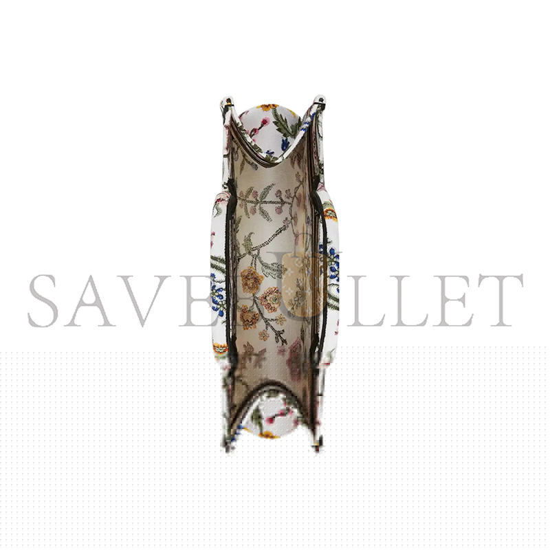 D*or canvas embroidered medium book tote m1296zeau-m933 (36*27*16.5cm)